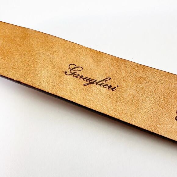 Vintage Garuglieri Light Brown Belt Genuine Leather Italian Size M - Picture 5 of 16